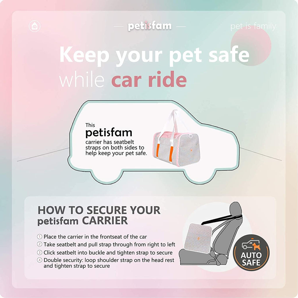 Medium Fantasy Pink Soft and Stylish Travel Pet Carrier Bag for Cats and Puppies