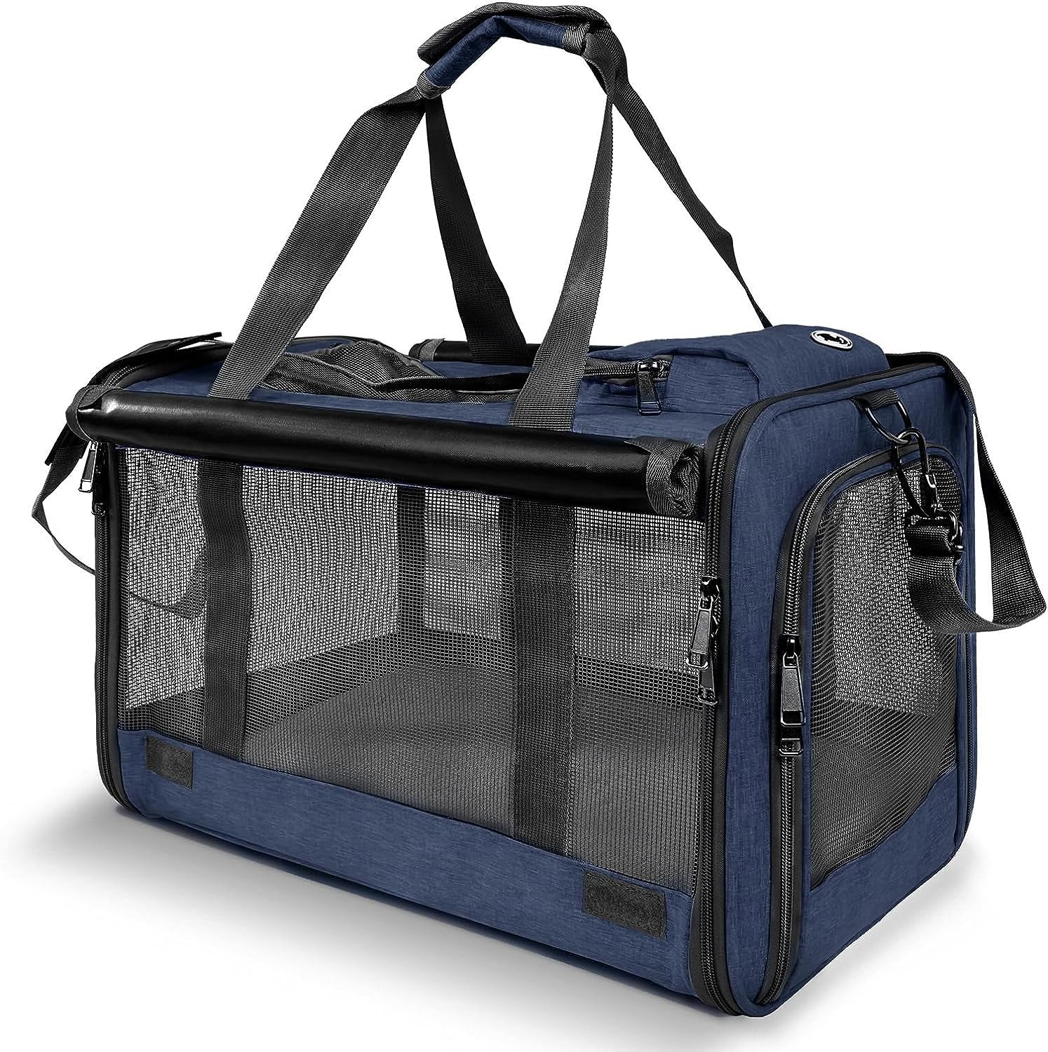Premium Soft-Sided Pet Carrier for Large and Medium Cats and Puppies, Ideal for Travel with Privacy Protection