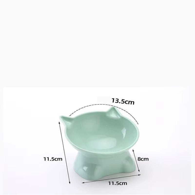 Elevated Cat Bowl - Stylish High-Legged Design for Food and Water - Ideal for Cats and Dogs - Black Color