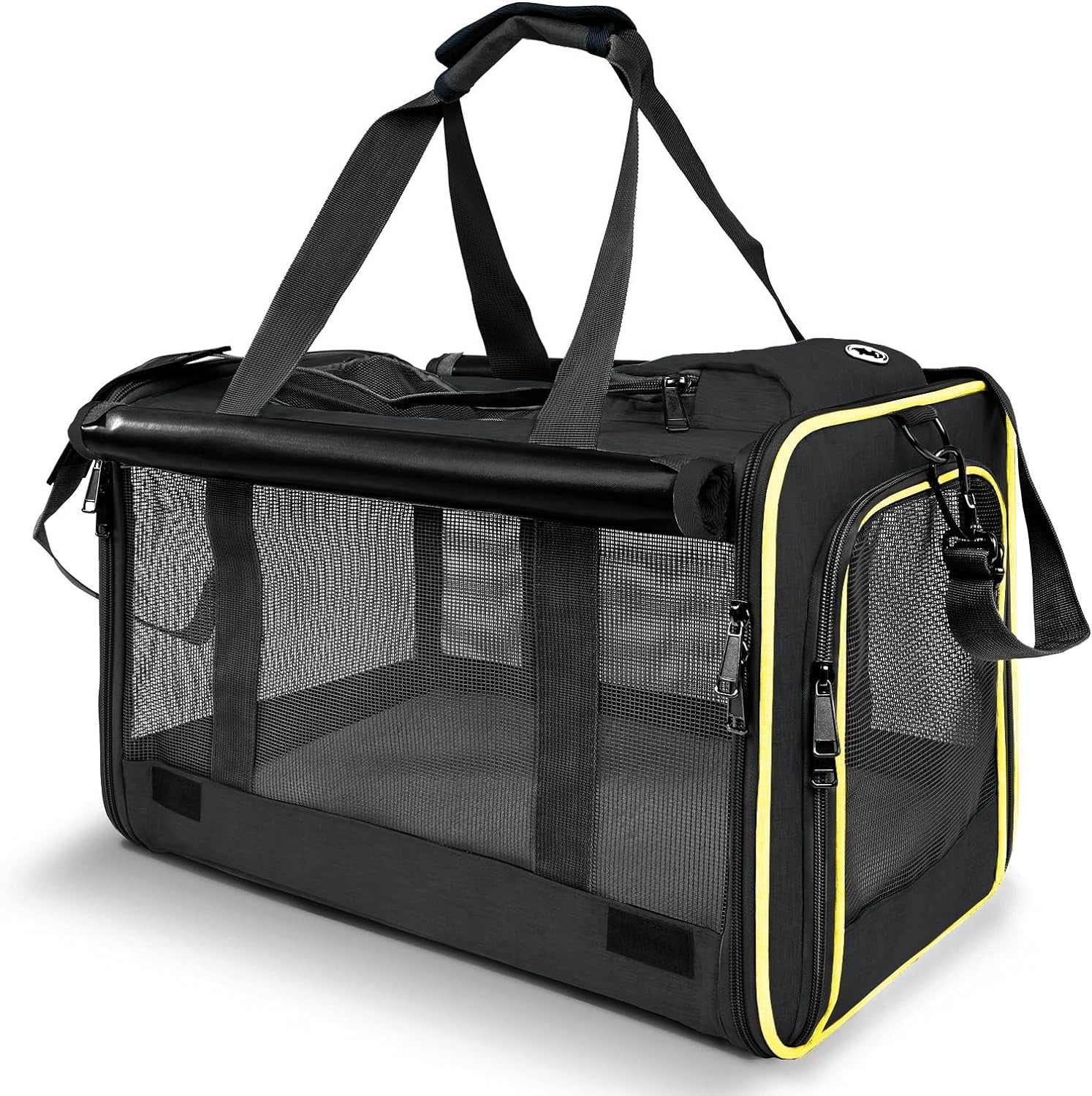 Premium Soft-Sided Pet Carrier for Large and Medium Cats and Puppies, Ideal for Travel with Privacy Protection