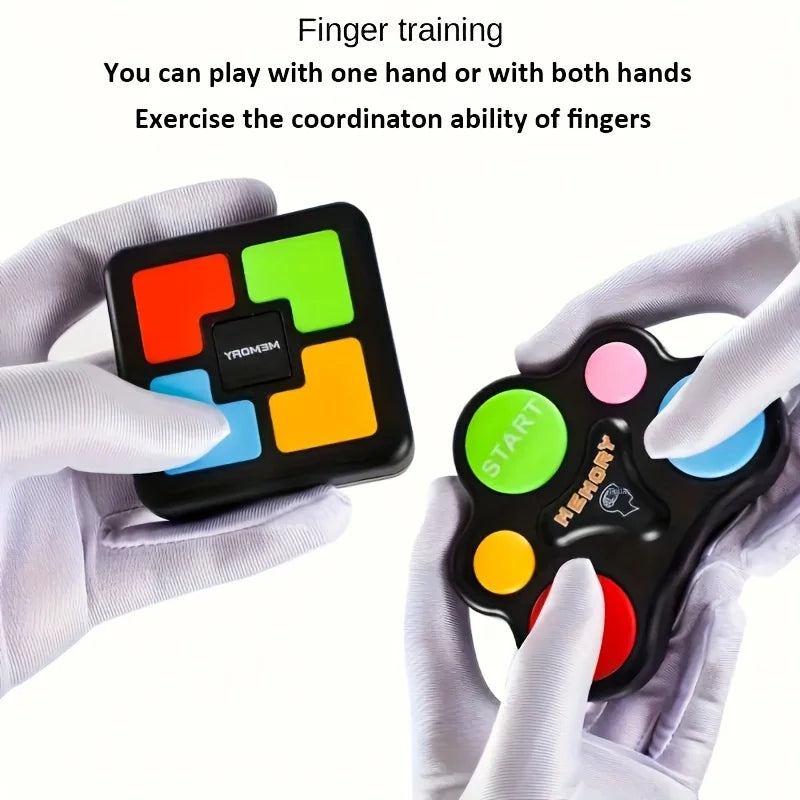 Handheld Memory Game with Lights and Sounds - Educational Brain Teaser Toy for Children