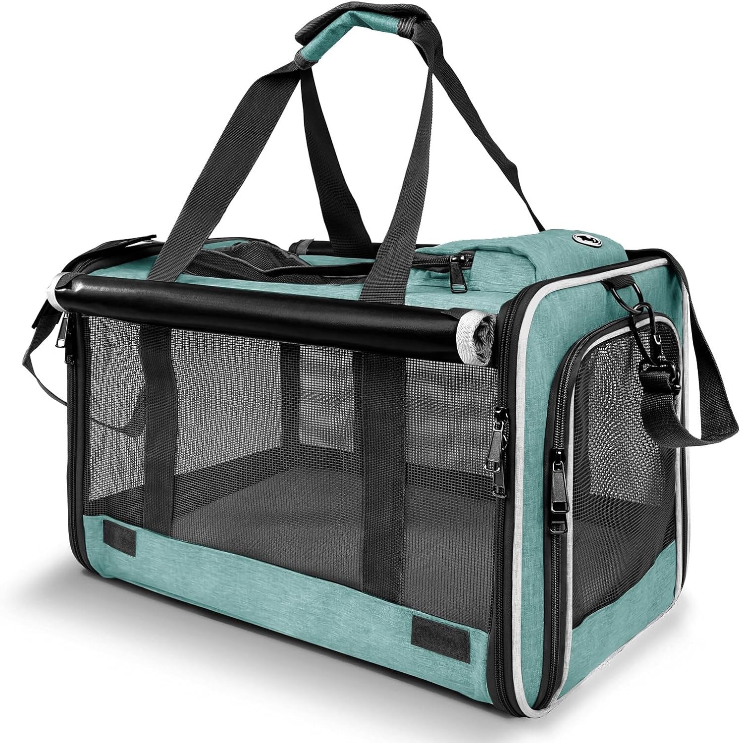 Premium Soft-Sided Pet Carrier for Large and Medium Cats and Puppies, Ideal for Travel with Privacy Protection