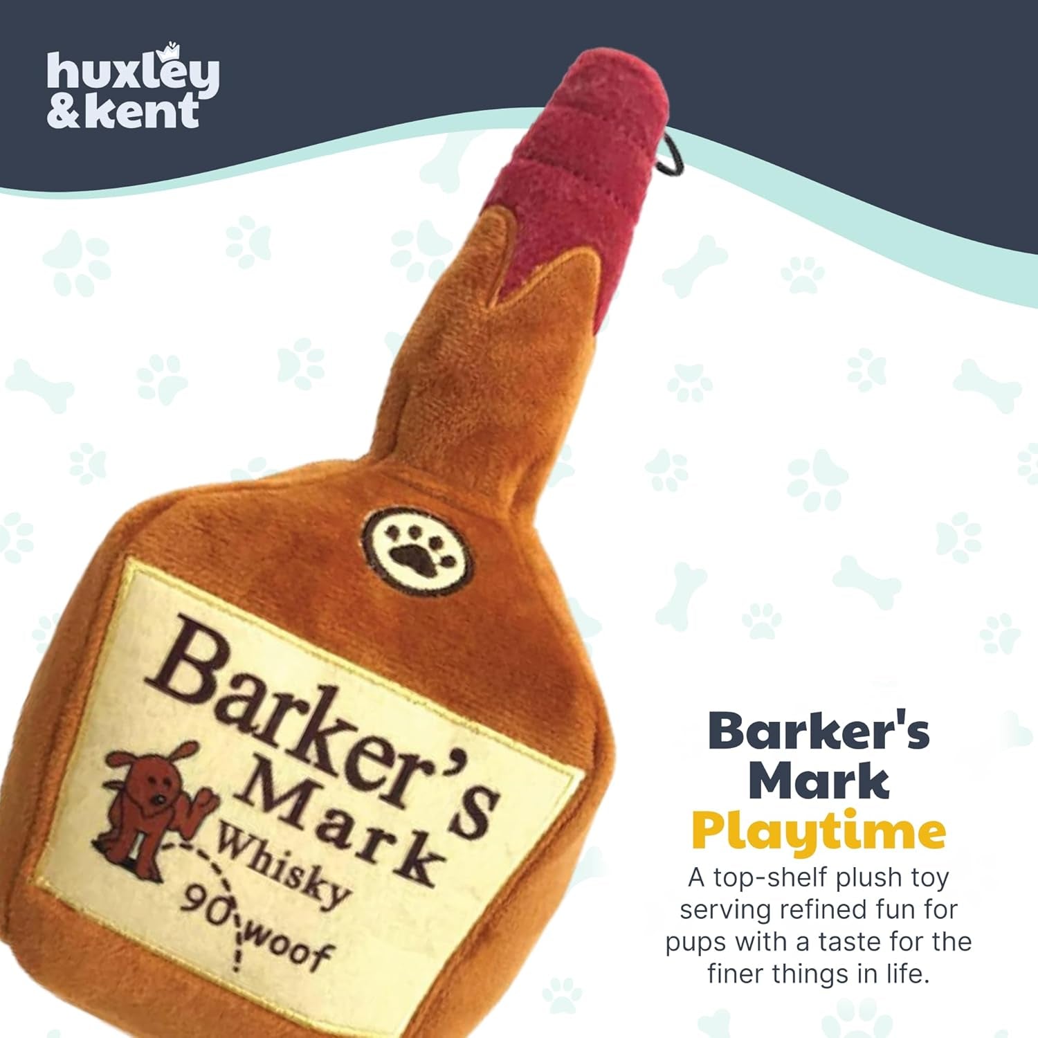 Premium Plush Squeaky Dog Toy with Squeaker – Ideal for Small, Medium, and Large Dogs – Soft Stuffed Animal for Indoor Play and Fetch - Barker's Mark, Large