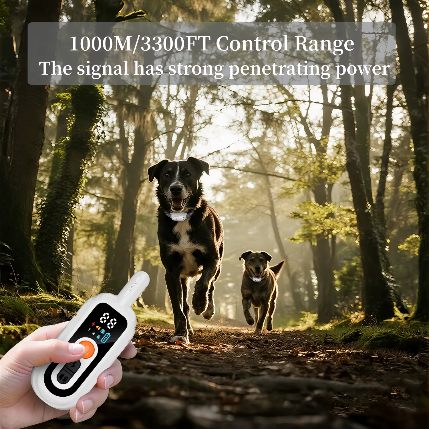 Professional Waterproof Electric Dog Training Collar with Remote Control - Rechargeable Anti-Barking Device for All Dog Sizes