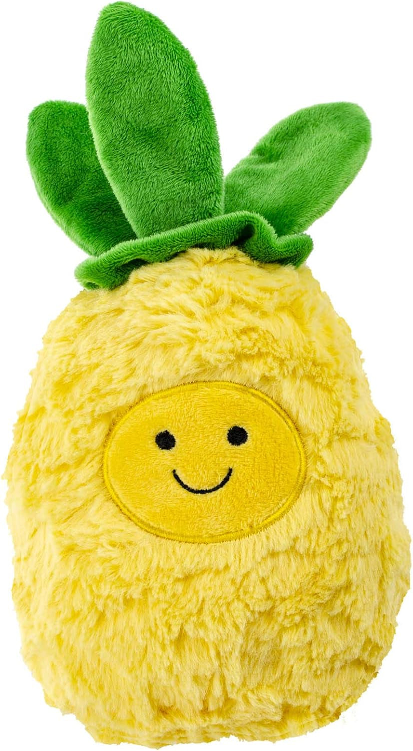 Plush Dog Chew Toy Set - Fruits, Cupcakes, Ice Creams, and Mug with Squeaker (10" Ketchup & Mustard)