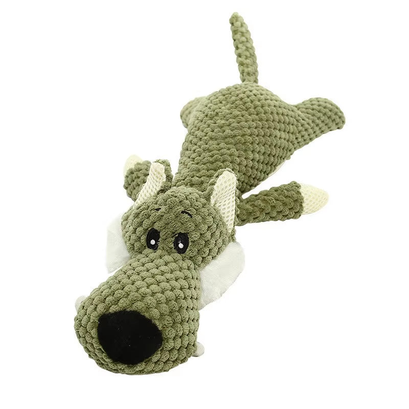 Plush Bite-Resistant Dog Toy with Sound for Small Breeds - Dental Care and Stress Relief Pet Accessory