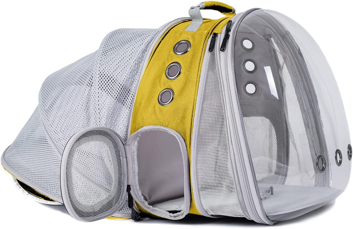 Expandable Polarized Cat Backpack Carrier for Pets up to 20 lbs - Versatile Front and Back Space Capsule Design for Cats and Small Dogs, Ideal for Hiking and Travel