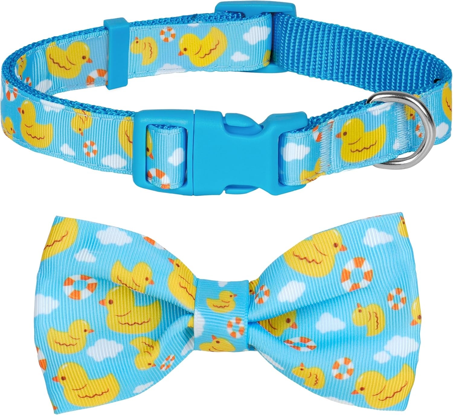 Adjustable Christmas Dog Collar with Antler Bow Tie and Snowman Design for Medium Dogs