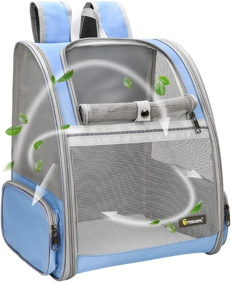 Premium Pet Carrier Backpack with Window Blind for Small Cats and Dogs, Enhanced Ventilation, Safety Straps, Buckle Support, Collapsible Design for Travel, Hiking, and Outdoor Adventures