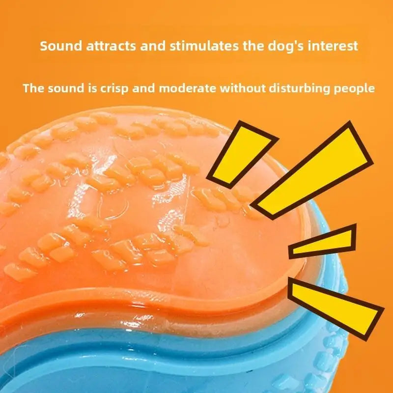 Durable Silicone Dog Chew Ball Toy for Dental Health and Training - Squeaky Bite-Resistant Puppy Toy