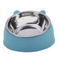 Stainless Steel Inclined Cat and Dog Feeding Bowl - Creative Design for Pets