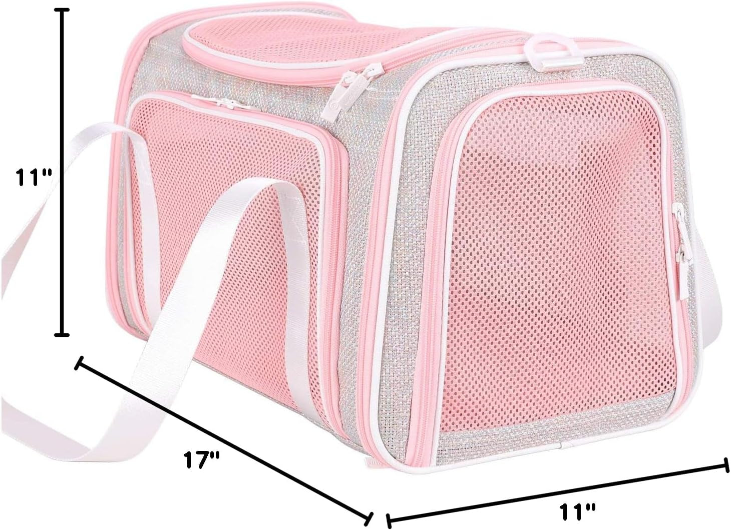 Medium Fantasy Pink Soft and Stylish Travel Pet Carrier Bag for Cats and Puppies