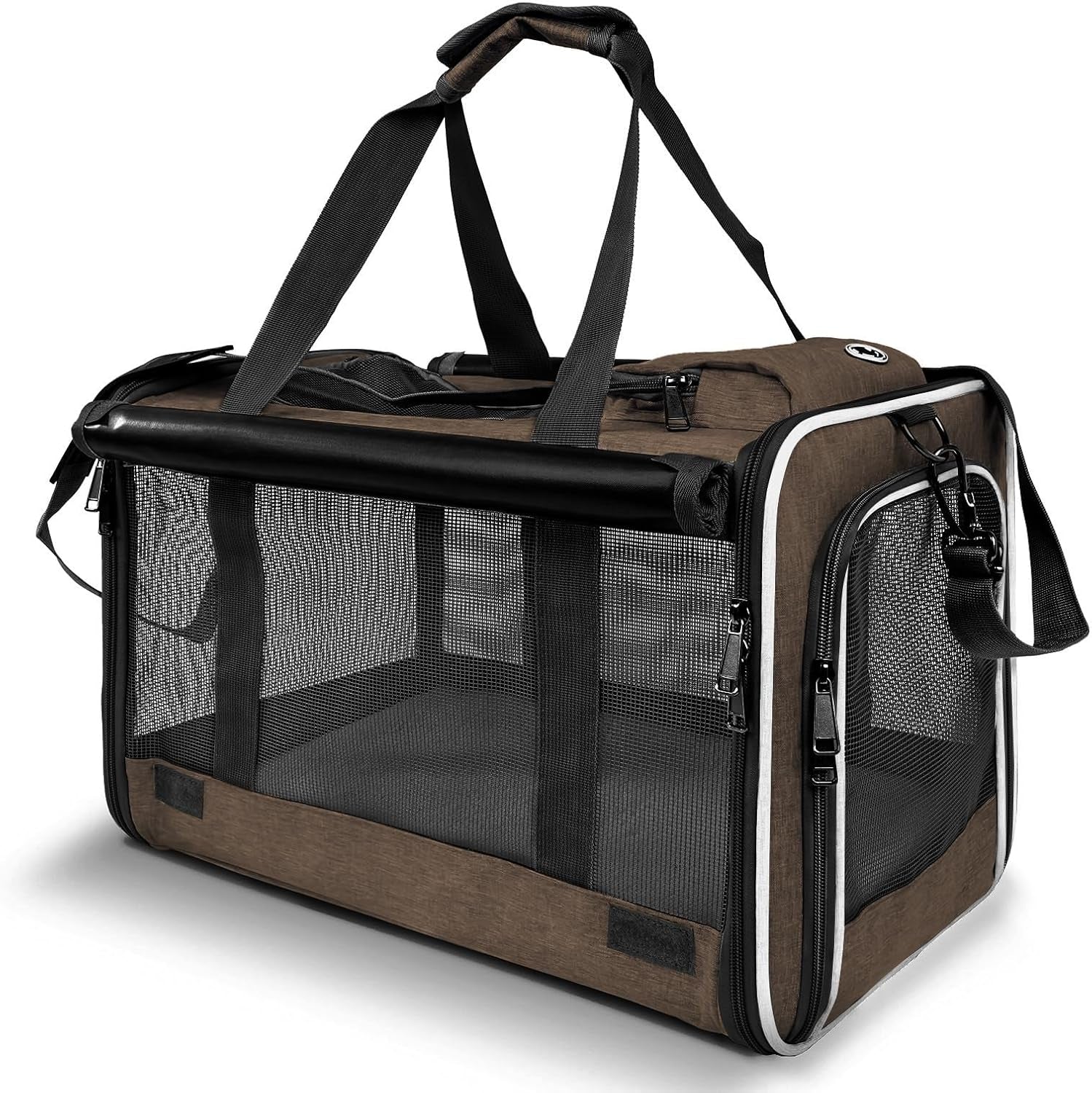 Premium Soft-Sided Pet Carrier for Large and Medium Cats and Puppies, Ideal for Travel with Privacy Protection