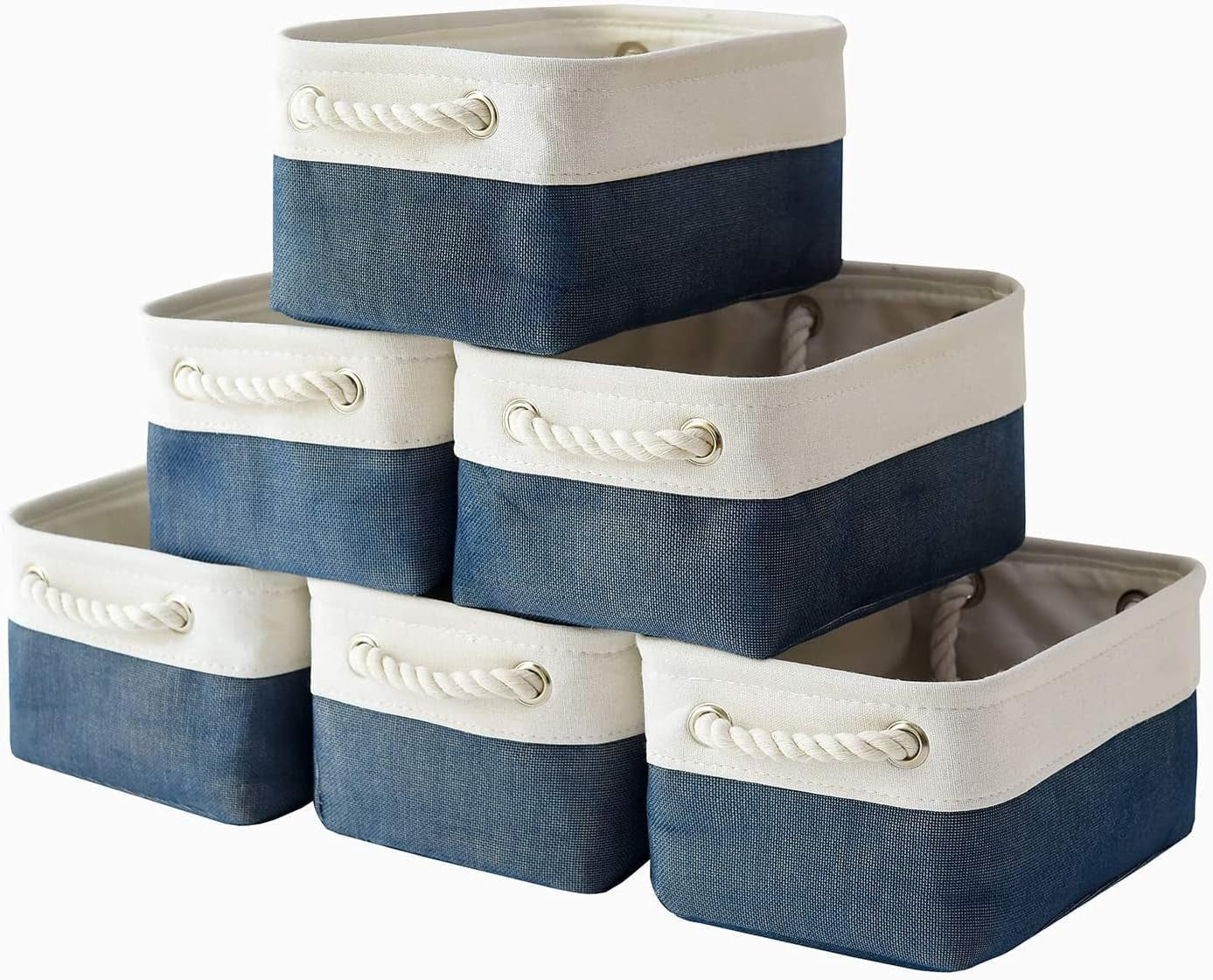 Large Collapsible Storage Bins - 3 Pack 14x10x7 Inch Fabric Organizers for Closet, Shelf, and Toy Storage (Grey & Gold)