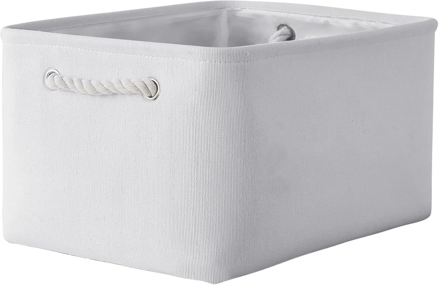 Large Collapsible Storage Bins - 3 Pack 14x10x7 Inch Fabric Organizers for Closet, Shelf, and Toy Storage (Grey & Gold)
