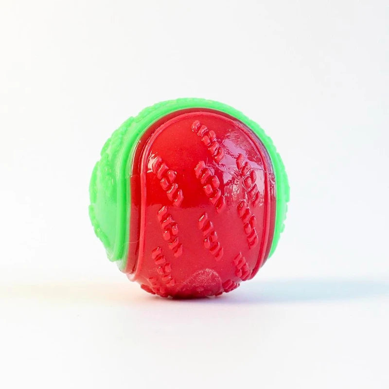 Durable Silicone Dog Chew Ball Toy for Dental Health and Training - Squeaky Bite-Resistant Puppy Toy