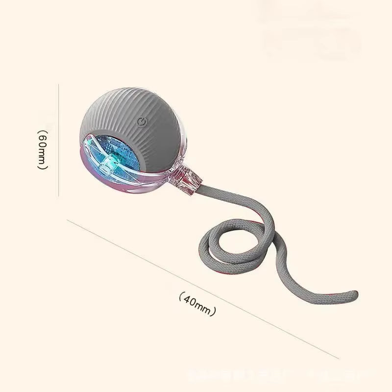 Automatic Rolling Cat Ball Toy - Rechargeable Interactive Electric Toy with Teaser Sensor for Kittens