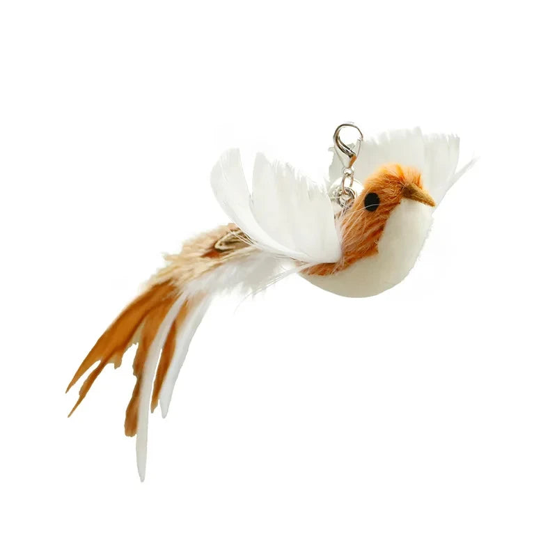 Interactive Cat Wand Toy with Feather and Bell Accessories - Engaging Hunting Teaser for Cats and Kittens