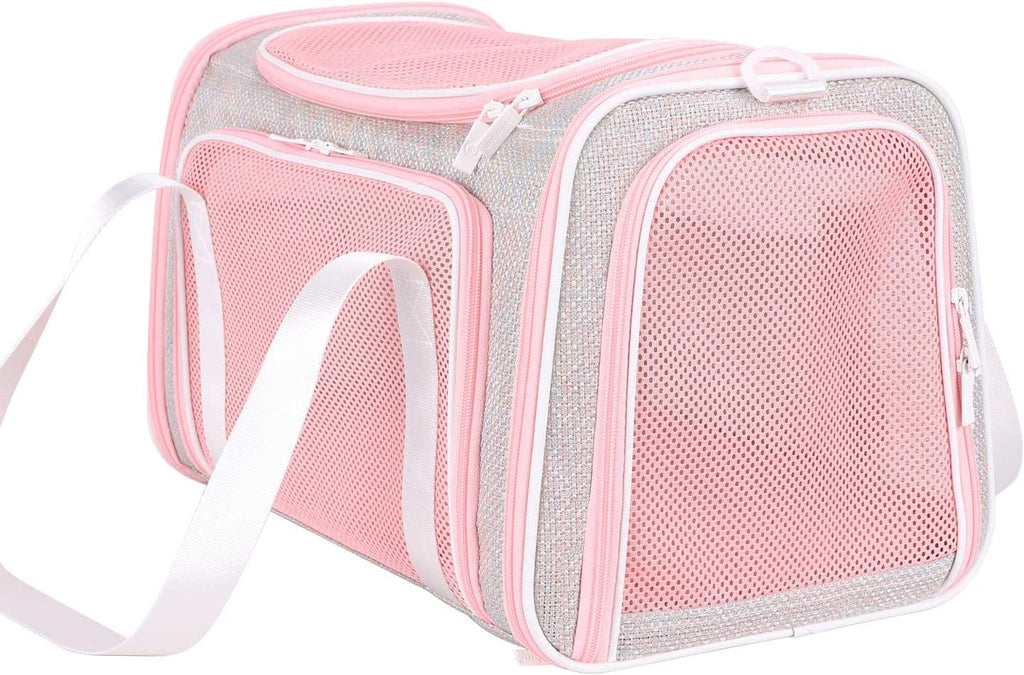 Medium Fantasy Pink Soft and Stylish Travel Pet Carrier Bag for Cats and Puppies
