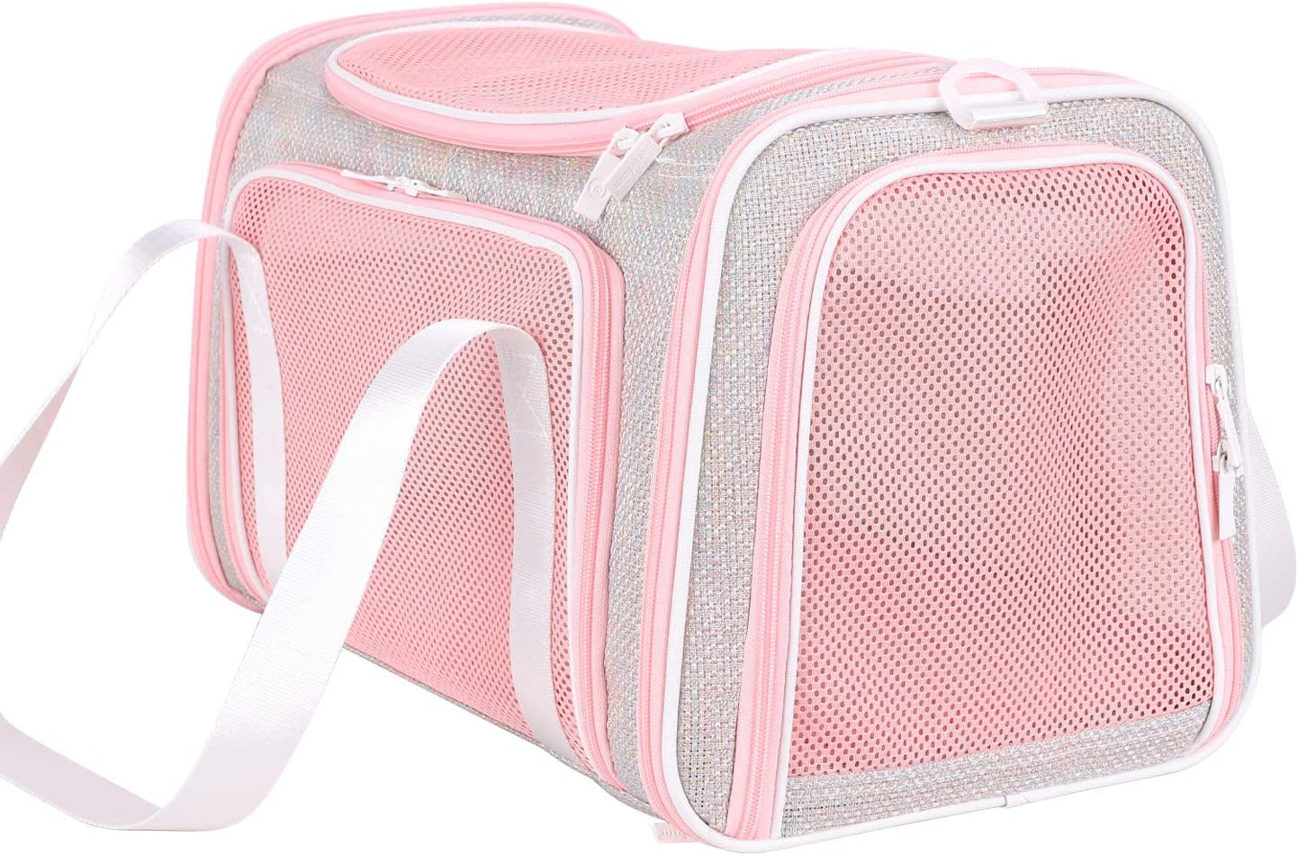 Medium Fantasy Pink Soft and Stylish Travel Pet Carrier Bag for Cats and Puppies