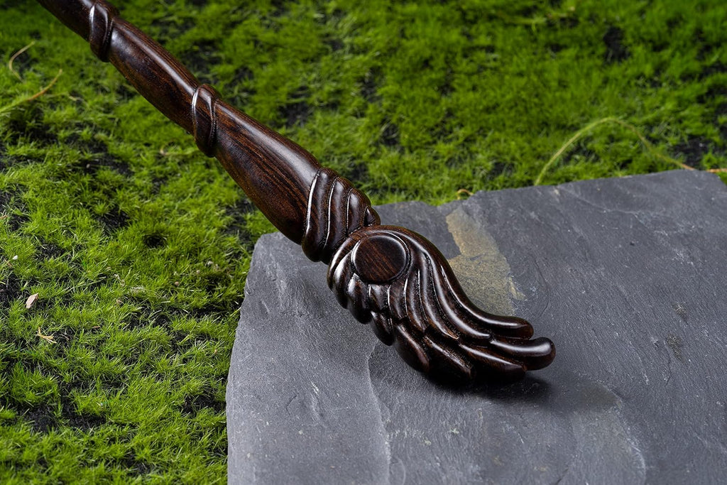 15-Inch Wooden Wizard Wand - Authentic Collectible Magic Wand for Cosplay and Special Occasions (S10)