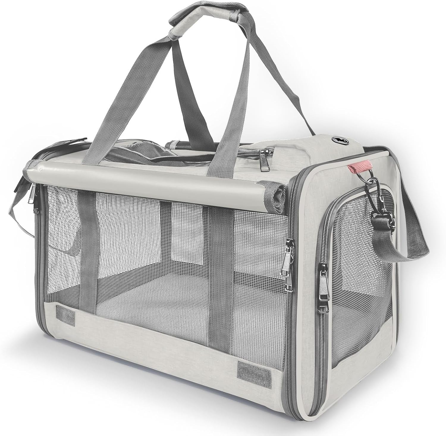 Premium Soft-Sided Pet Carrier for Large and Medium Cats and Puppies, Ideal for Travel with Privacy Protection