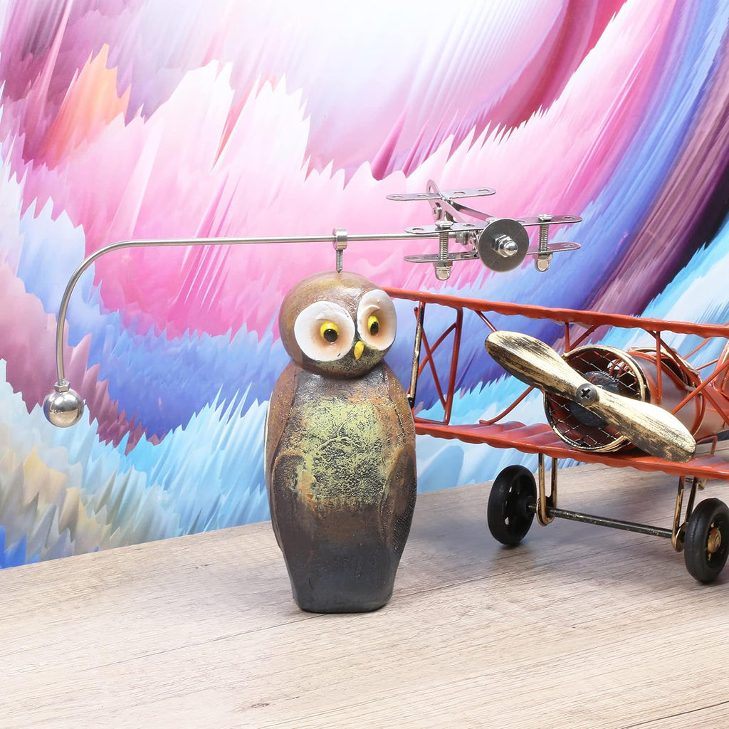 Steel Balance Plane Kinetic Art Toy - Decompressive Science Desk Decor for Home and Office (Model WJ066)