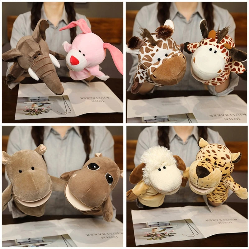 Cartoon Plush Hand Finger Puppets - Ideal for Family Gatherings and Parties