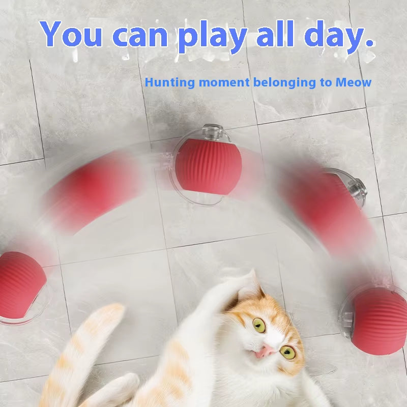 Automatic Rolling Cat Ball Toy - Rechargeable Interactive Electric Toy with Teaser Sensor for Kittens