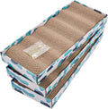 Reversible Cardboard Cat Scratcher Pad with Catnip - Corrugated Scratching Board and Bed