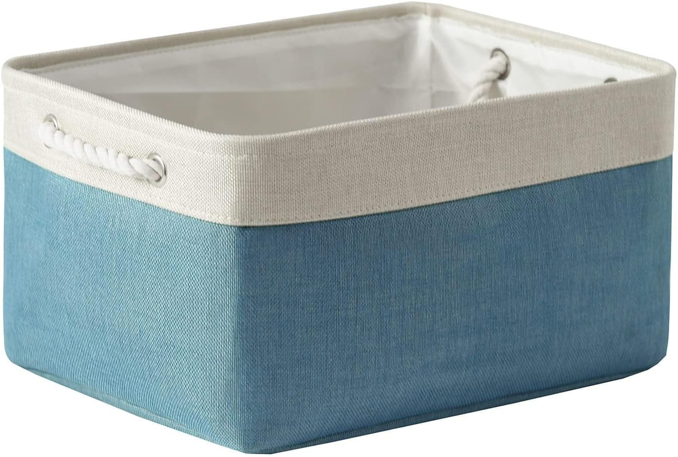 Large Collapsible Storage Bins - 3 Pack 14x10x7 Inch Fabric Organizers for Closet, Shelf, and Toy Storage (Grey & Gold)