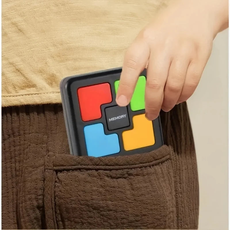 Handheld Memory Game with Lights and Sounds - Educational Brain Teaser Toy for Children