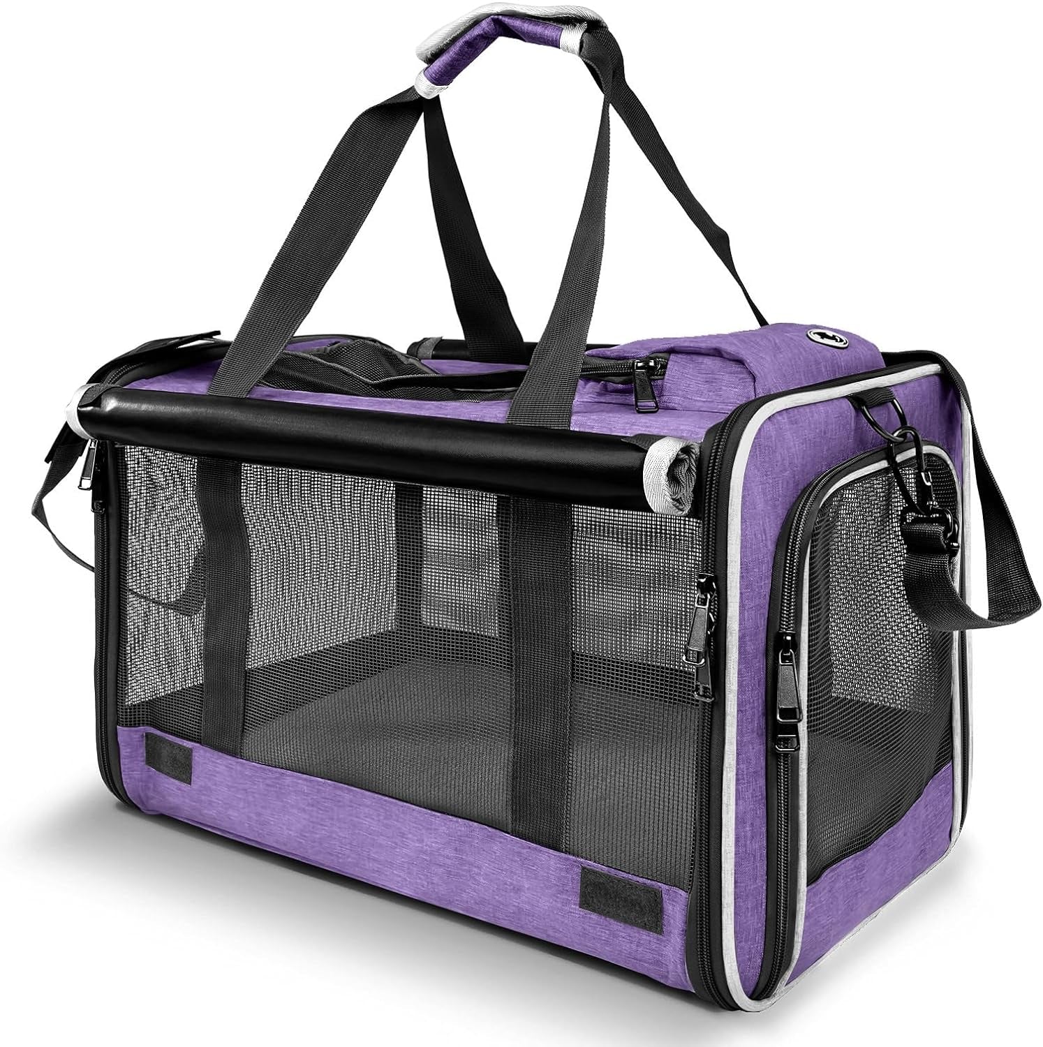 Premium Soft-Sided Pet Carrier for Large and Medium Cats and Puppies, Ideal for Travel with Privacy Protection