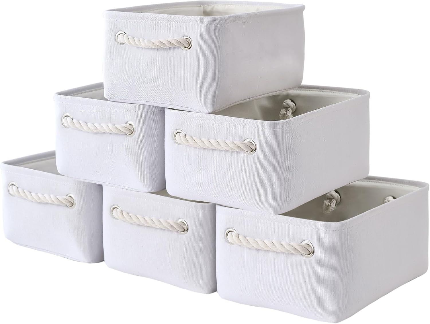 Large Collapsible Storage Bins - 3 Pack 14x10x7 Inch Fabric Organizers for Closet, Shelf, and Toy Storage (Grey & Gold)