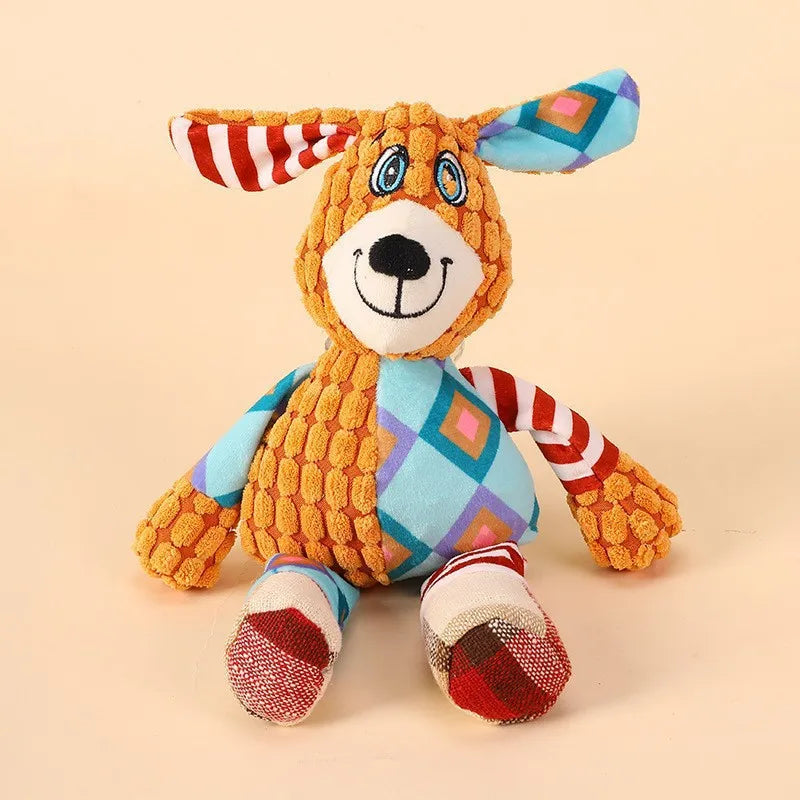 Interactive Bite-Resistant Plush Dog Toy with Squeaker - Ideal for Chewing and Dental Care