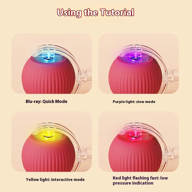 Automatic Rolling Cat Ball Toy - Rechargeable Interactive Electric Toy with Teaser Sensor for Kittens