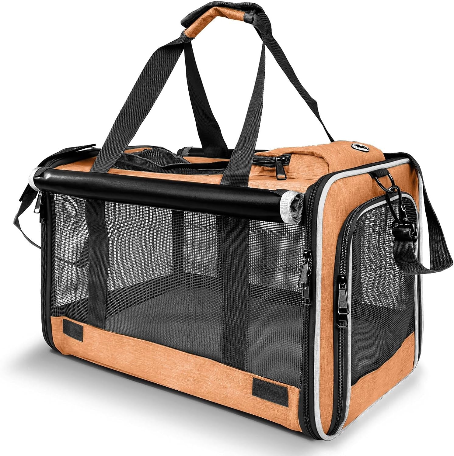 Premium Soft-Sided Pet Carrier for Large and Medium Cats and Puppies, Ideal for Travel with Privacy Protection