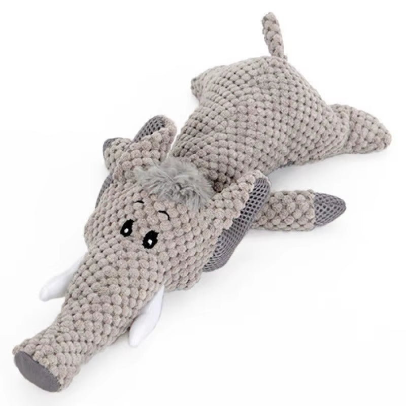 Plush Bite-Resistant Dog Toy with Sound for Small Breeds - Dental Care and Stress Relief Pet Accessory