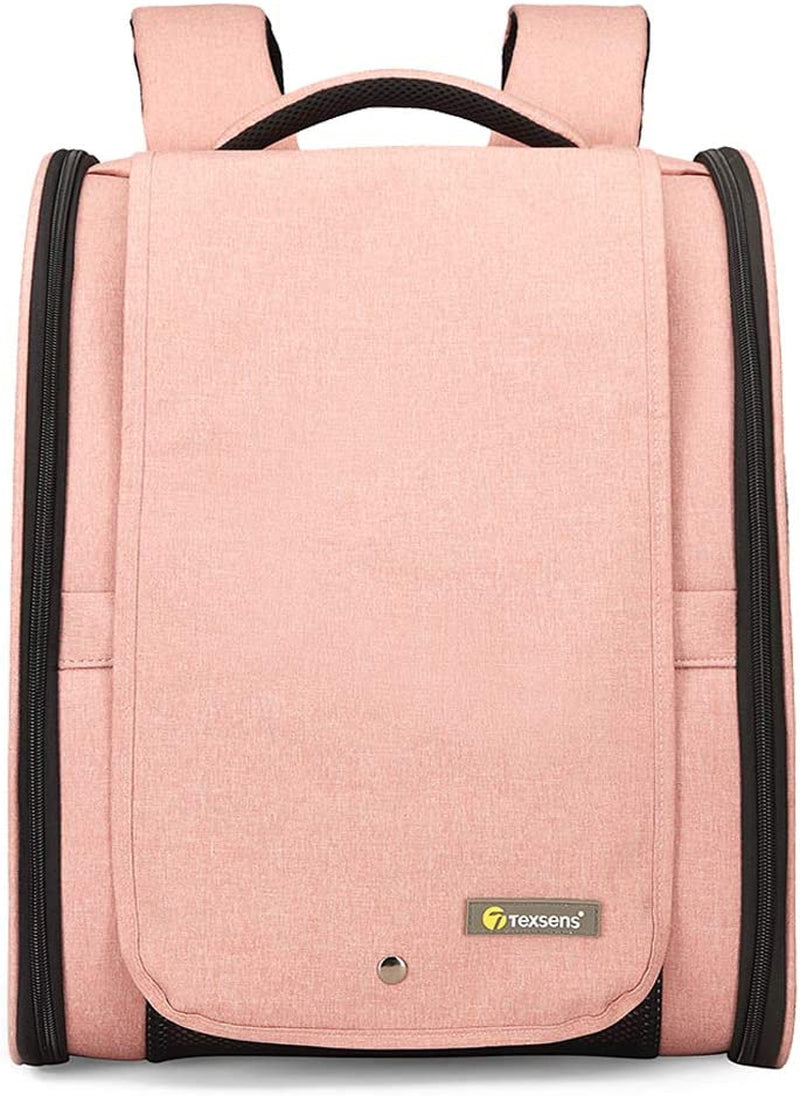 Premium Pet Carrier Backpack with Window Blind for Small Cats and Dogs, Enhanced Ventilation, Safety Straps, Buckle Support, Collapsible Design for Travel, Hiking, and Outdoor Adventures