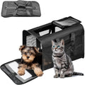 Soft-Sided Portable Pet Travel Carrier for Cats and Small Dogs (Up to 17 lbs) - Collapsible, Durable, Airline Approved (Medium)