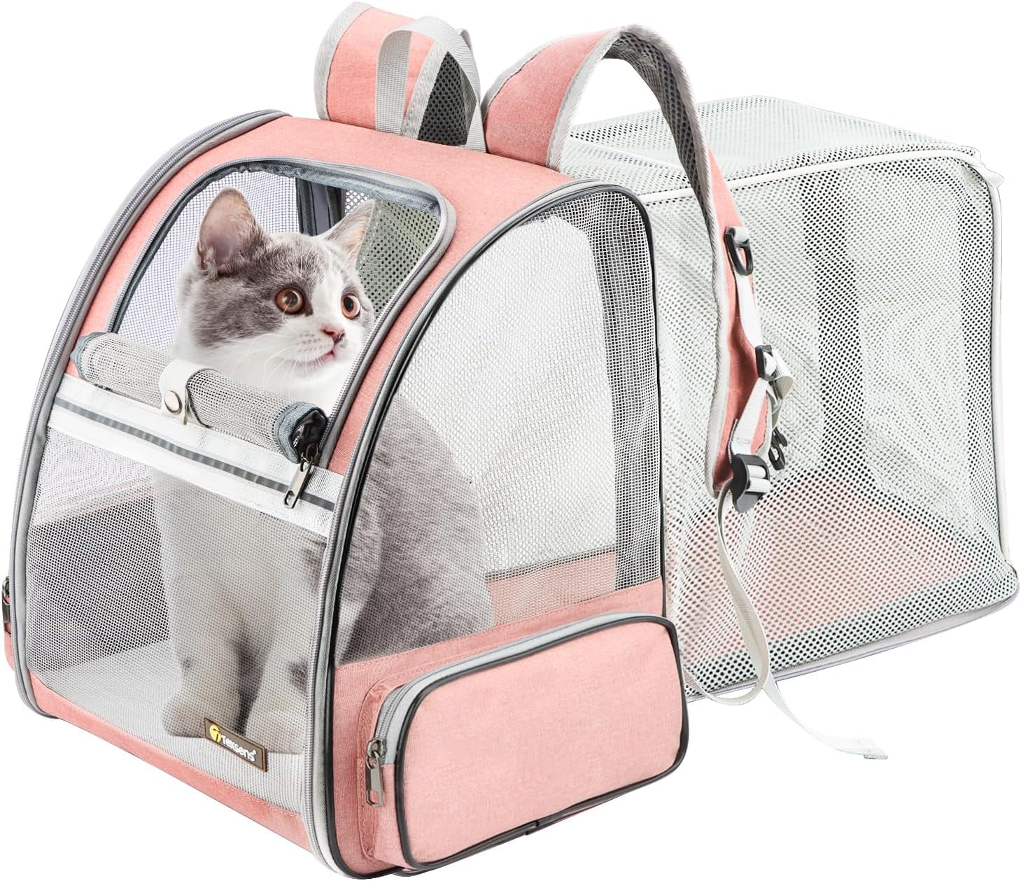 Premium Pet Carrier Backpack with Window Blind for Small Cats and Dogs, Enhanced Ventilation, Safety Straps, Buckle Support, Collapsible Design for Travel, Hiking, and Outdoor Adventures