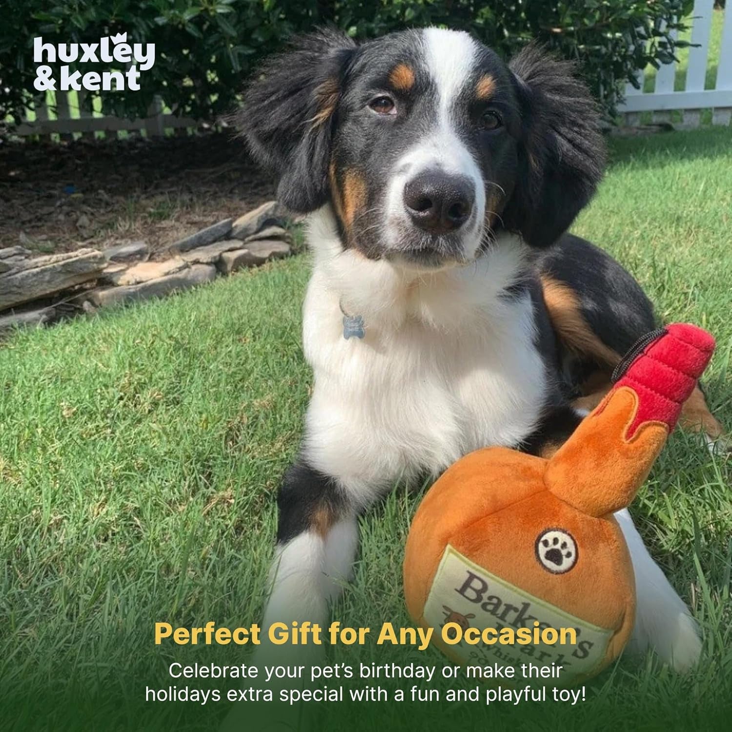 Premium Plush Squeaky Dog Toy with Squeaker – Ideal for Small, Medium, and Large Dogs – Soft Stuffed Animal for Indoor Play and Fetch - Barker's Mark, Large