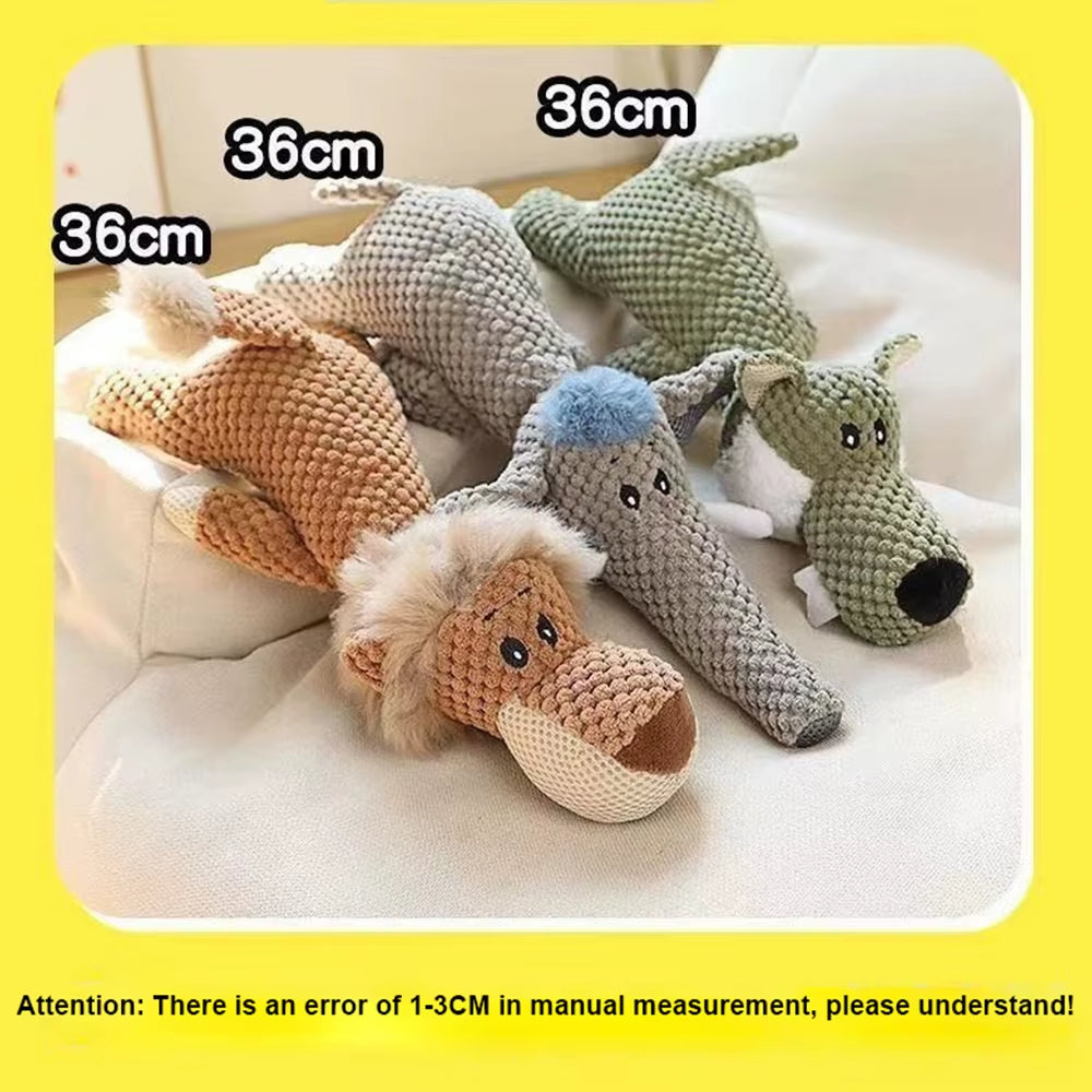Plush Bite-Resistant Dog Toy with Sound for Small Breeds - Dental Care and Stress Relief Pet Accessory