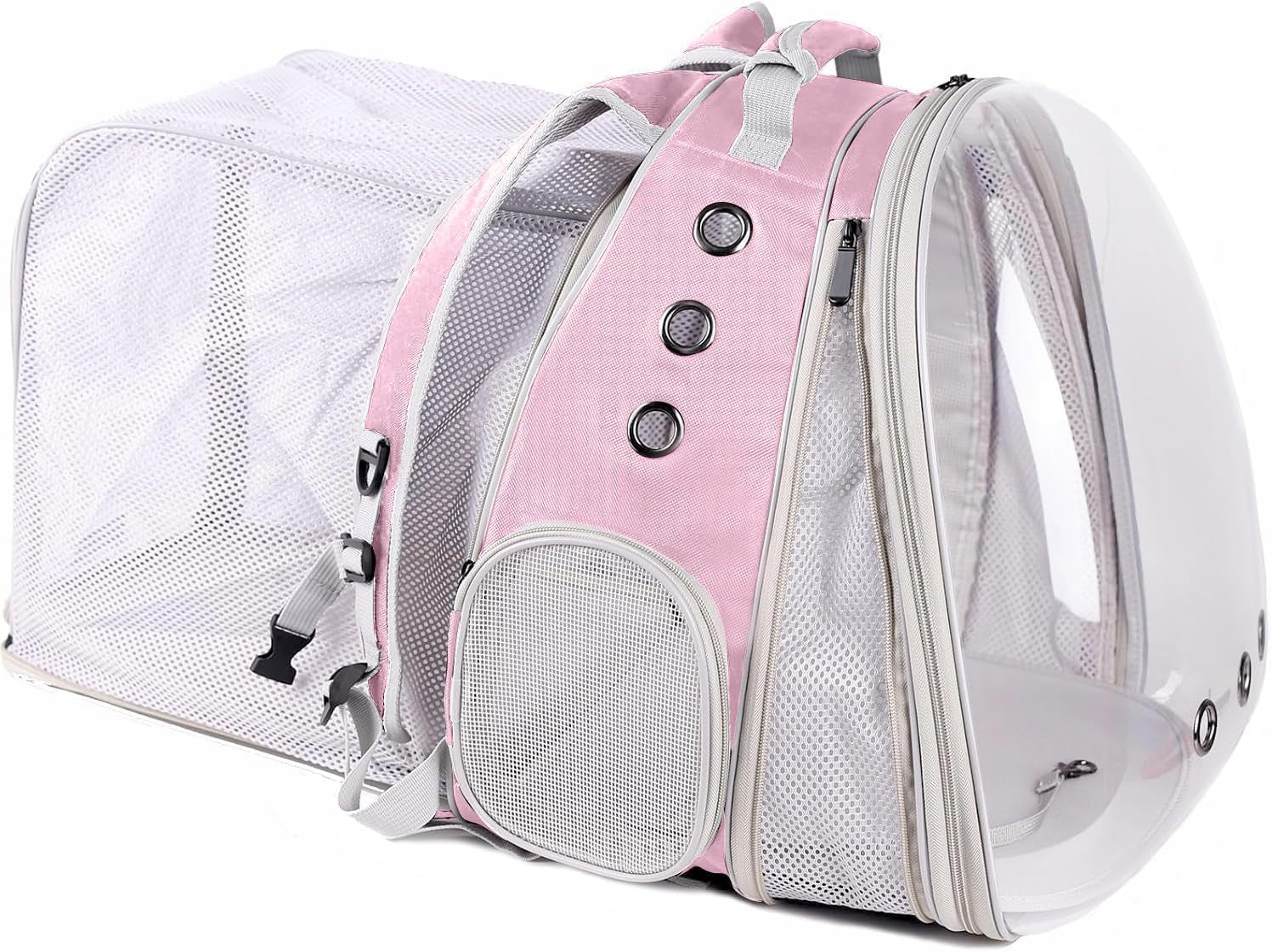 Expandable Polarized Cat Backpack Carrier for Pets up to 20 lbs - Versatile Front and Back Space Capsule Design for Cats and Small Dogs, Ideal for Hiking and Travel