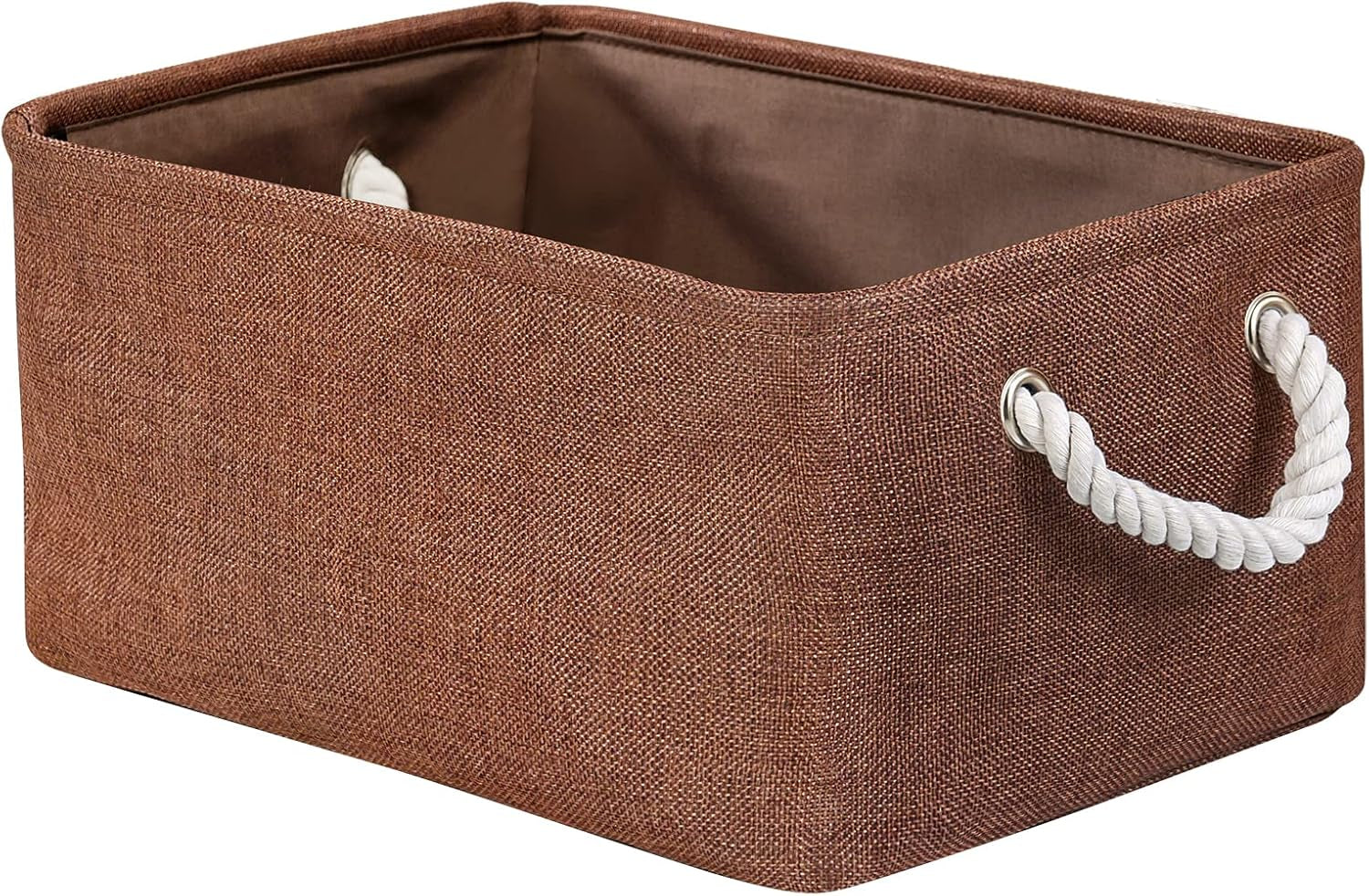 Large Collapsible Storage Bins - 3 Pack 14x10x7 Inch Fabric Organizers for Closet, Shelf, and Toy Storage (Grey & Gold)
