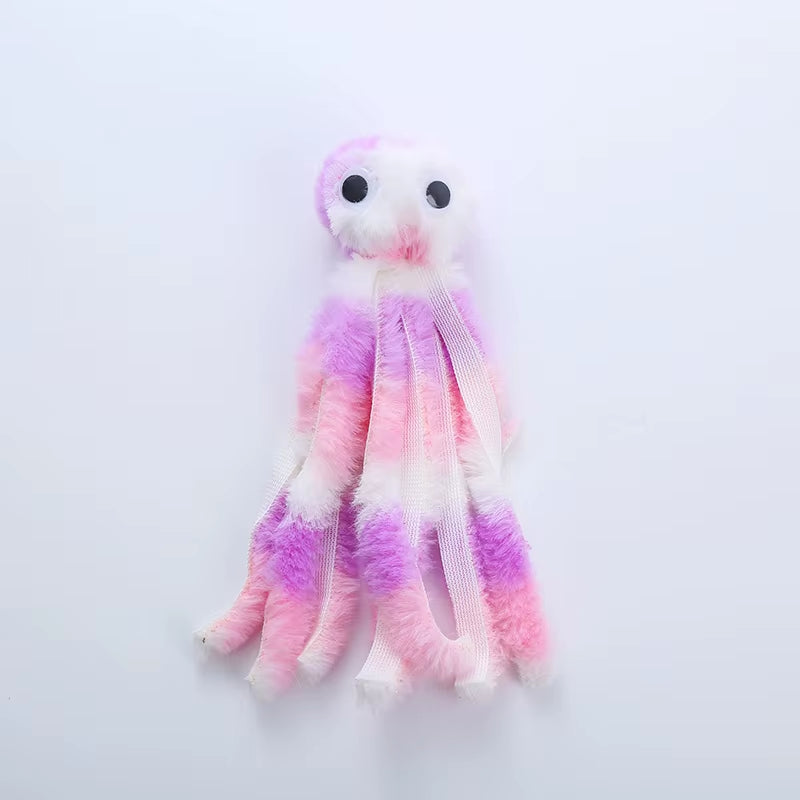 Interactive Plush Octopus Cat Toy - Durable and Engaging Pet Play Accessory