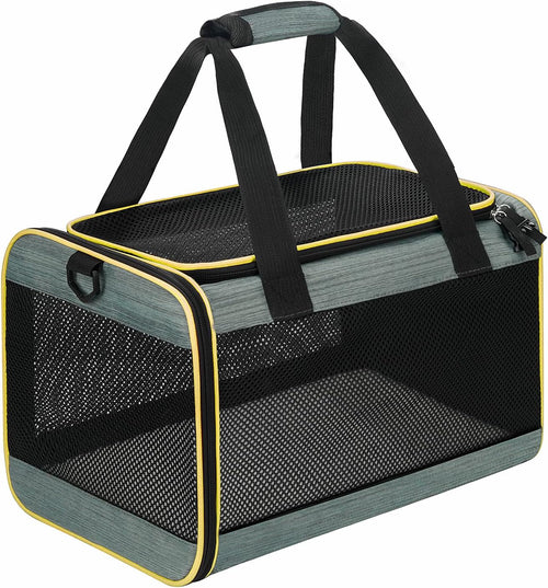 Airline Approved Soft-Sided Cat and Dog Carrier for Pets Up to 17 Pounds, Dimensions 17.5" x 10" x 10