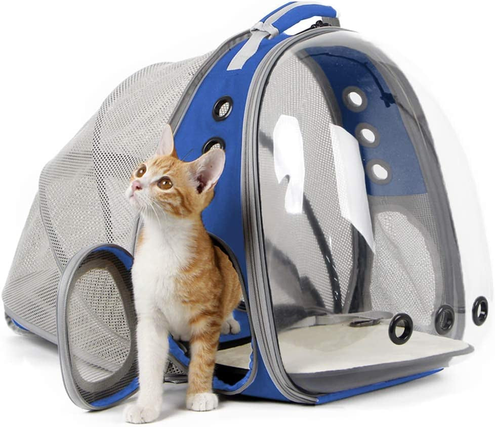 Professional Cat Bubble Backpack with Fan - Space Capsule Clear Window Pet Travel Carrier for Cats and Small Dogs (up to 12 lbs)