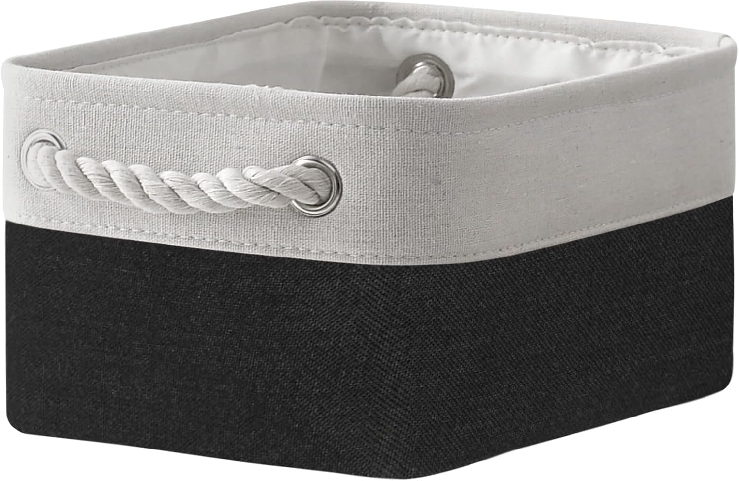 Large Collapsible Storage Bins - 3 Pack 14x10x7 Inch Fabric Organizers for Closet, Shelf, and Toy Storage (Grey & Gold)