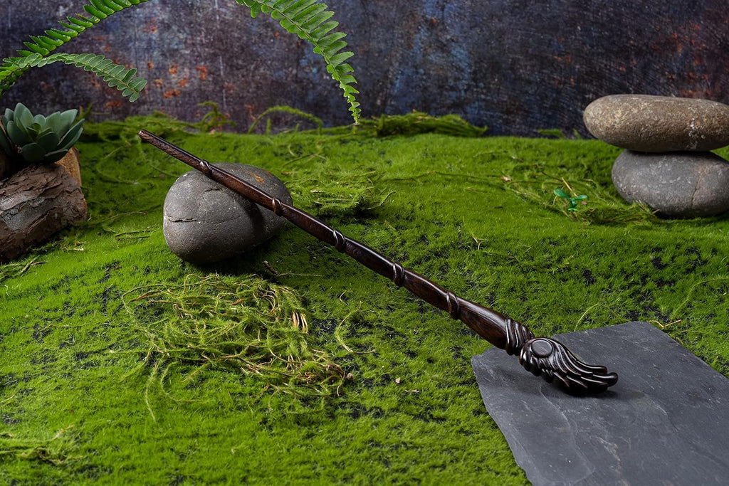15-Inch Wooden Wizard Wand - Authentic Collectible Magic Wand for Cosplay and Special Occasions (S10)
